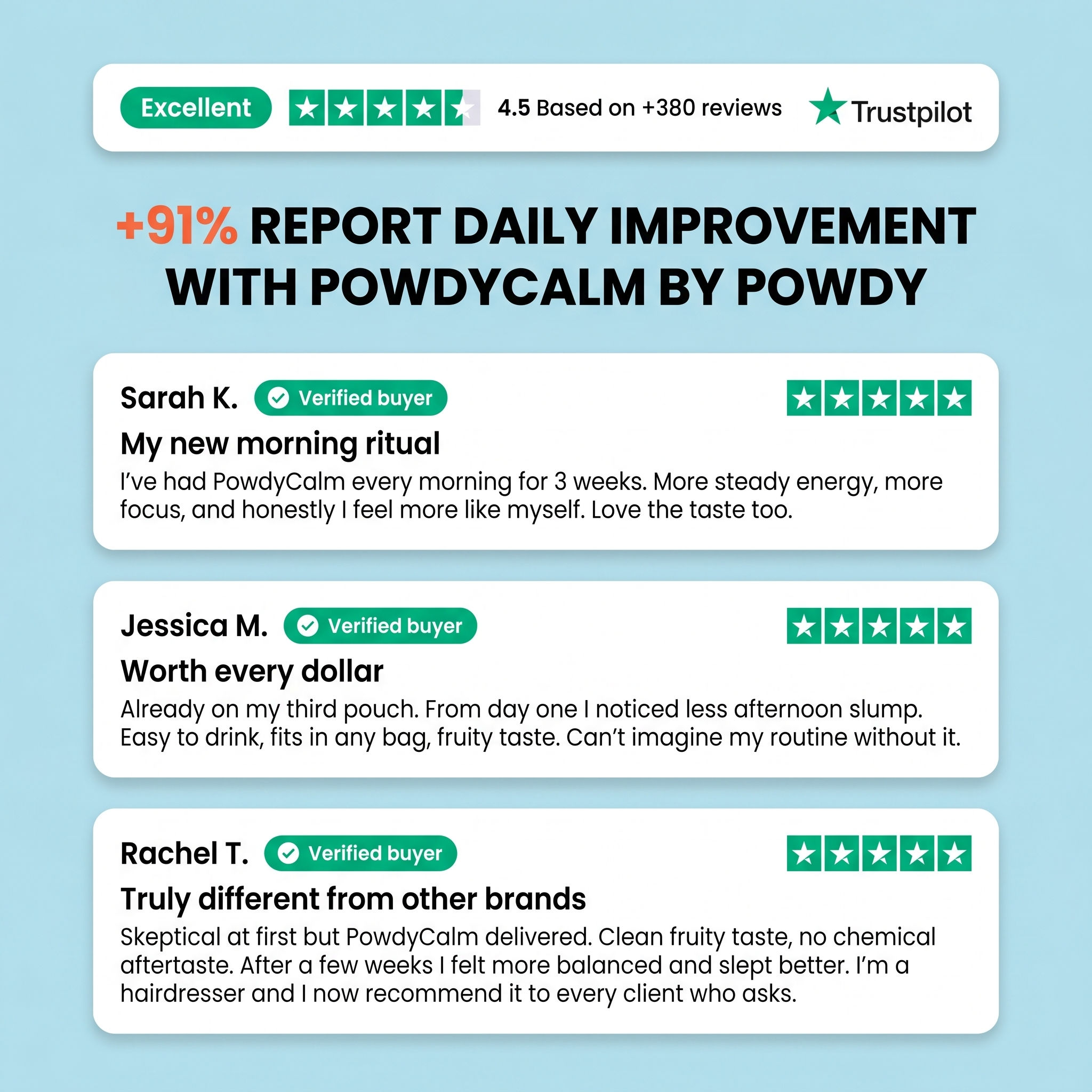 PowdyCalm — Daily Adaptogenic Drink Mix